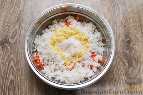 Рисовая запеканка с морковью