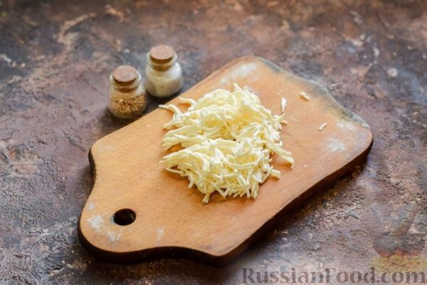 Омлет на кефире с плавленым сыром